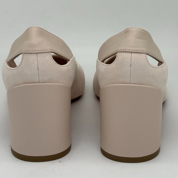 Christian Louboutin MISS DUVETTE 55 Cutout Block Heels Pumps Shoes Leche - Picture 9 of 15